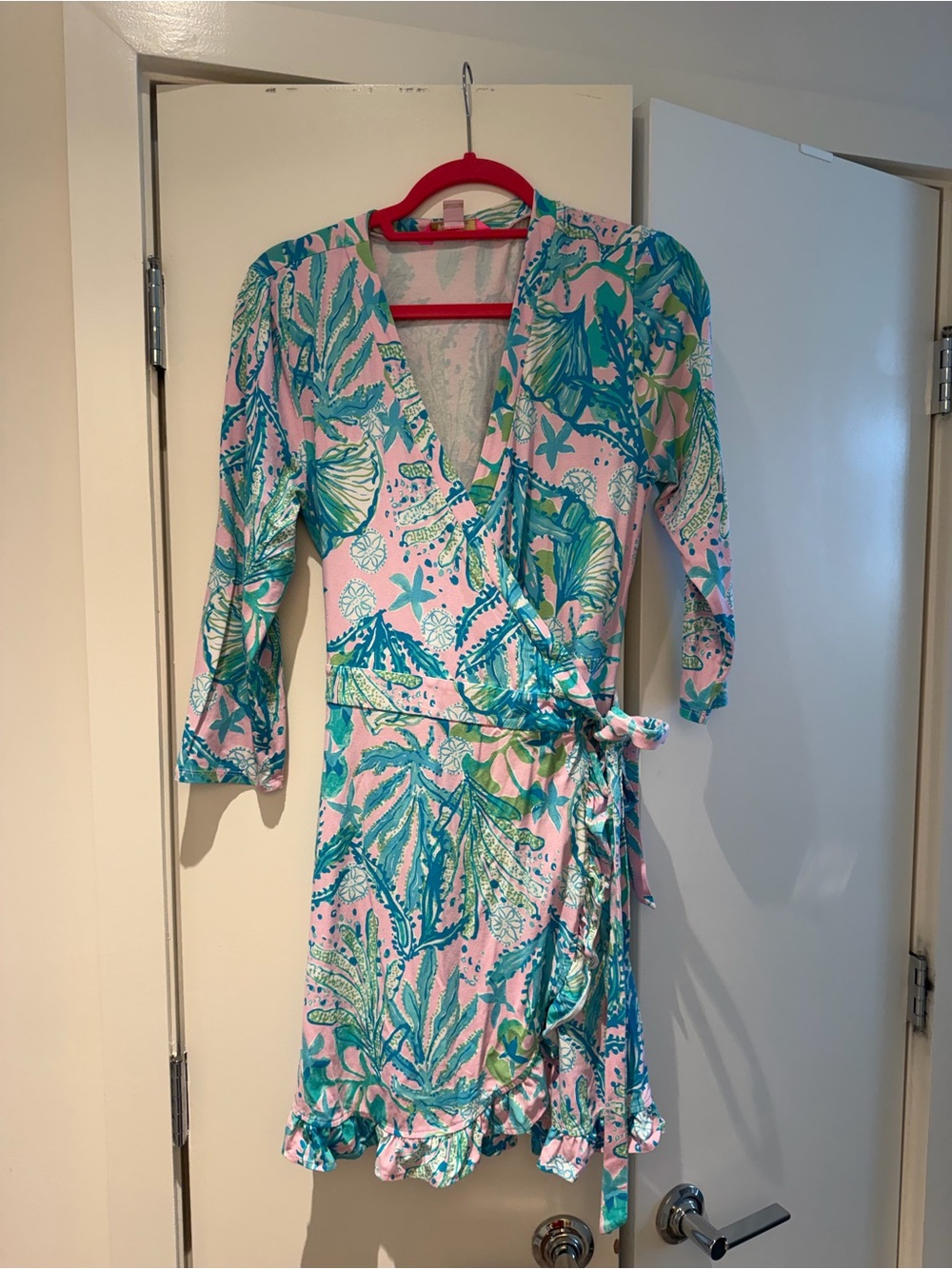 Lilly Pulitzer jessalyne wrap skort romper size LG in “Hip Nautic”